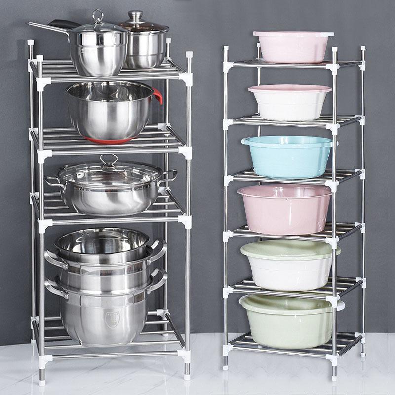 Multi-layer Stainless Steel Bathroom and Kitchen Storage Rack