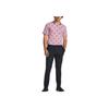 Under Armour Diamond Print All Over Short Sleeve Polo Shirt Men Polo Shirts Pink 1379734-697