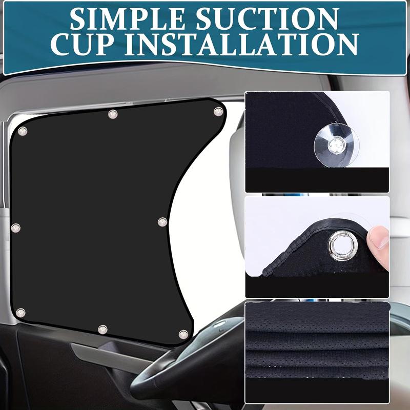 Car Window Sunshade: Heat Insulation Blackout Curtains for Sun Protection.