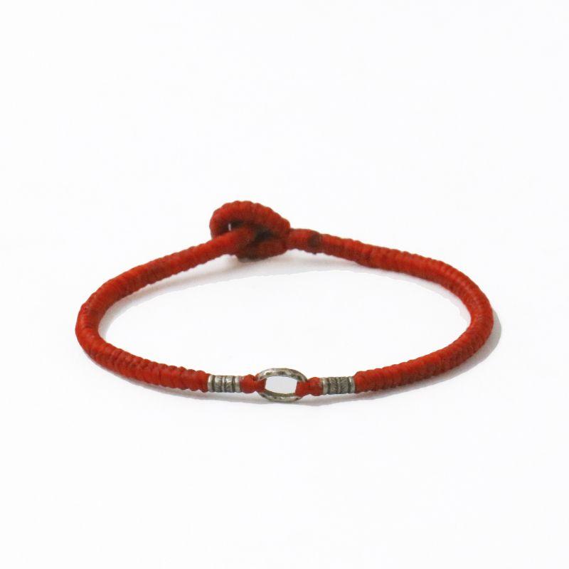 Roninmade Retro Minority Rui Wax Rope Bracelet Couple Woven Hand Strap Sterling Silver Silver Jewelry Men Red Rope