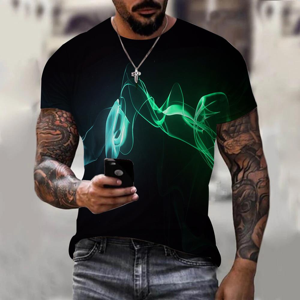 2023 Color Graffiti Print 3DT-shirt Men and Women, Animal 3d Digital Print Summer Short-sleeved T-shirt