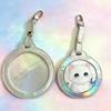 PU Leather Badge Holder Case Round Transparent Window Badge Protector Bag Hanging Decoration PVC Waterproof Badge Display Bag