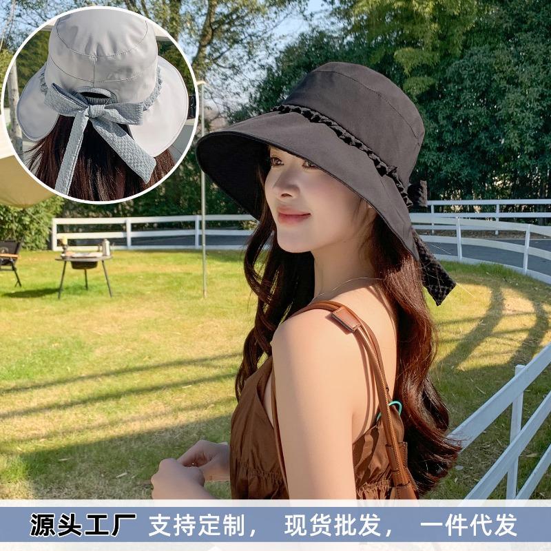 Korean Style Wide Brim Sun Hat Breathable Elegant Casual Outdoor Sun Protection Hat