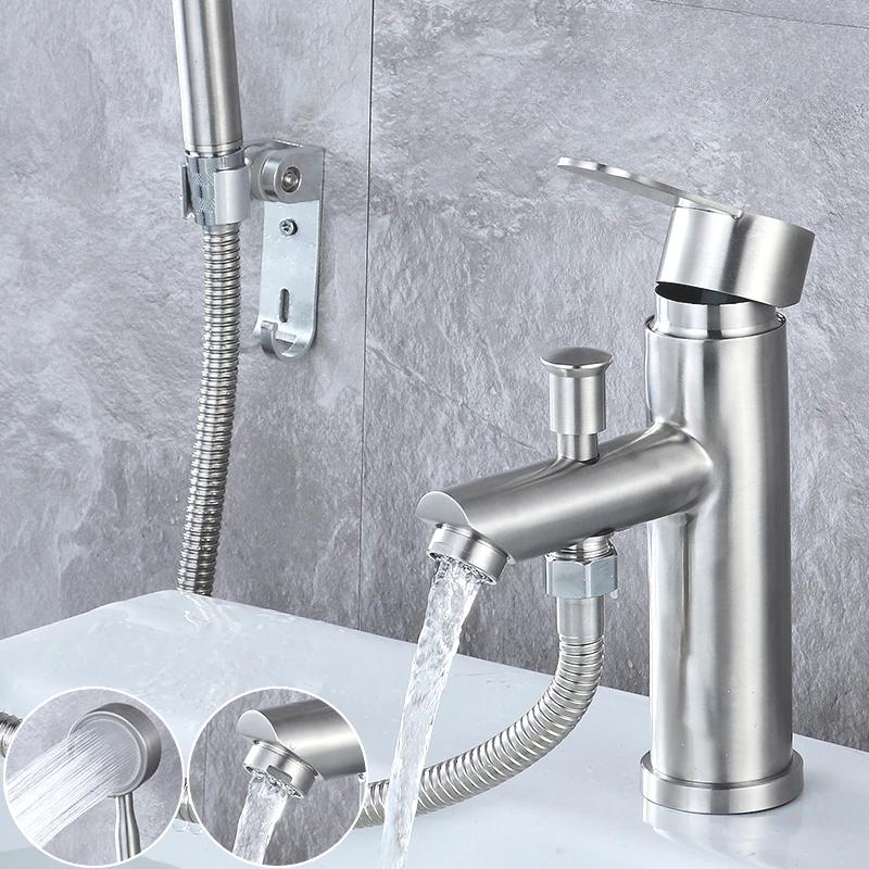 Basin Faucet Bathroom and Cold Mixing Tap Shower Head Shower Set Toilet Multifunctional Faucet Bathroom Accessories