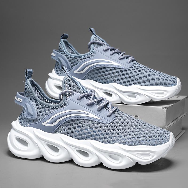 

2024 Чоловічі кросівки для бігу Сітчасті дихаючі кросівки Чоловічі Легкі Чорні Спортивні Кросівки Тренажери для Чоловіків 45 синій