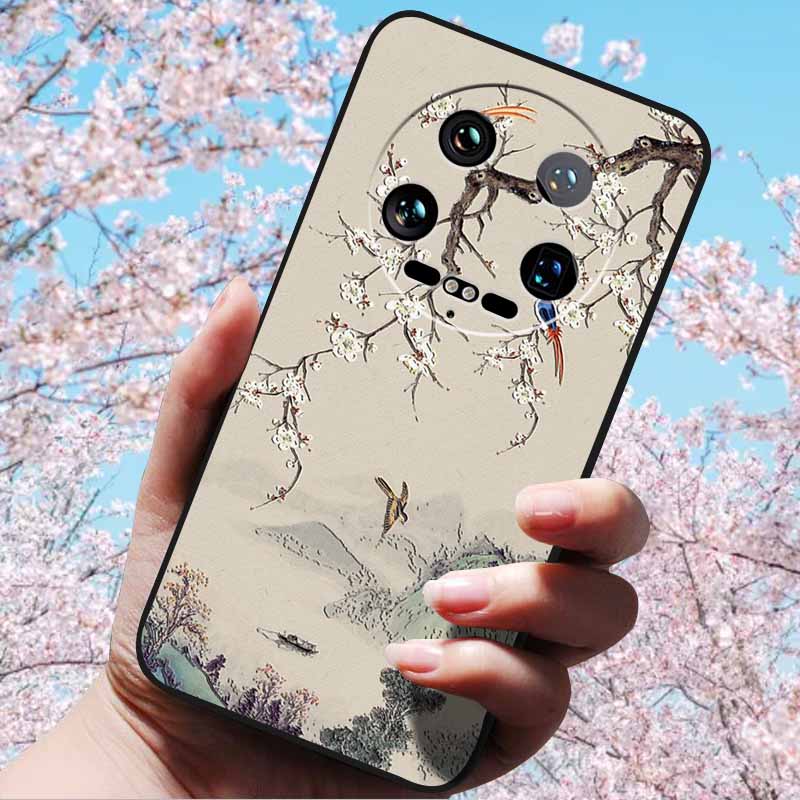 For Xiaomi 14 Ultra 5G 6.73" 14 Pro Cases Fashion 3D Retro Embossed Relief Soft TPU Siliocn Back Cover for Xiaomi 14 Capa Mi 14