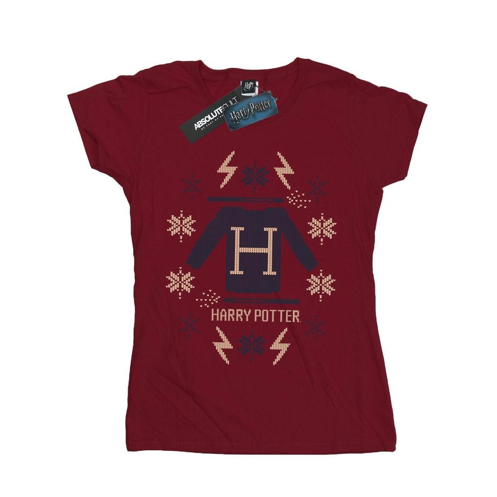 Harry Potter Womens/Ladies Christmas Knit Cotton T-Shirt