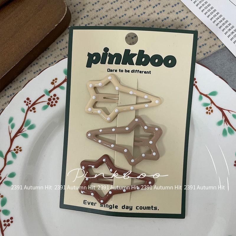 

Korean Style Polka Dot Hair Clips for Girls Non-Slip Snap Barrettes for Baby Hair Cute Geometric Hairpins Hair Accessories
