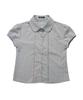 Mihebeu Check Puff Short Sleeve Blouse Gray