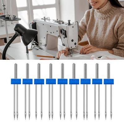 18pcs Stainless Steel Sewing Machine Twin Needles Three Sizes Simple Double Needle Set Double Needles 2.0/90, 3.0/90, 4.0/90