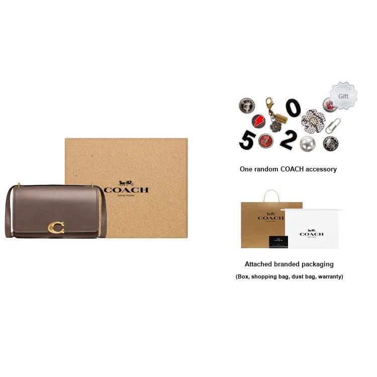 Coach Bandit 24 Multifunktionale Tasche mit Druckknopfverschluss Damen Umhängetasche Messing Dunkelstein CC416-B4CBD