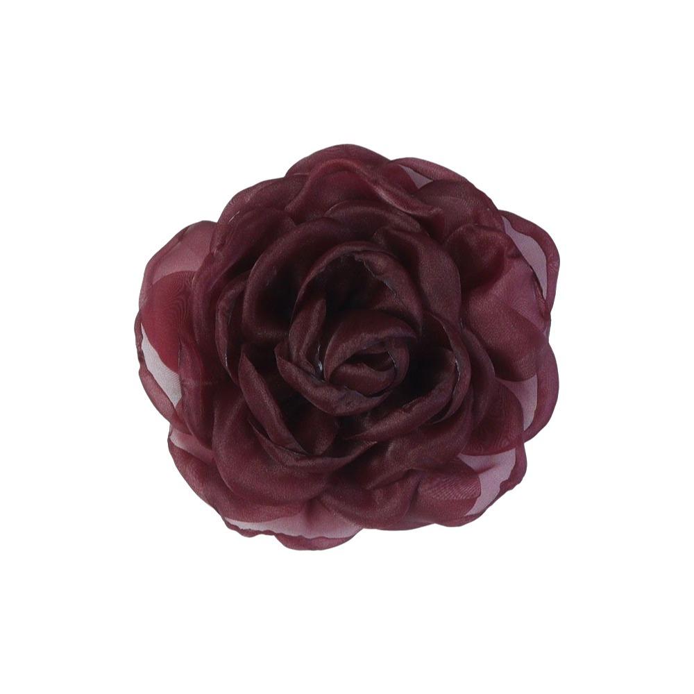 Broche Fleur en Organza Épingle à Cheveux Fleur Surdimensionnée Nouvelle Boucle pour Foulard Accessoires Vestimentaires