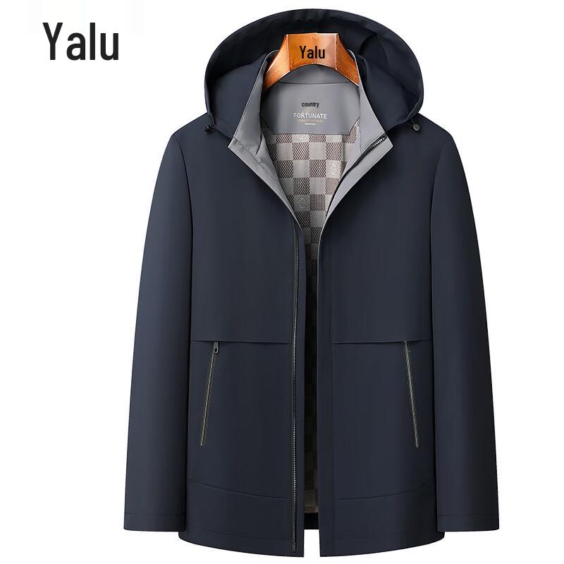 

Мужская куртка Yalu против морщин на весну/осень со съемным капюшоном 4XL