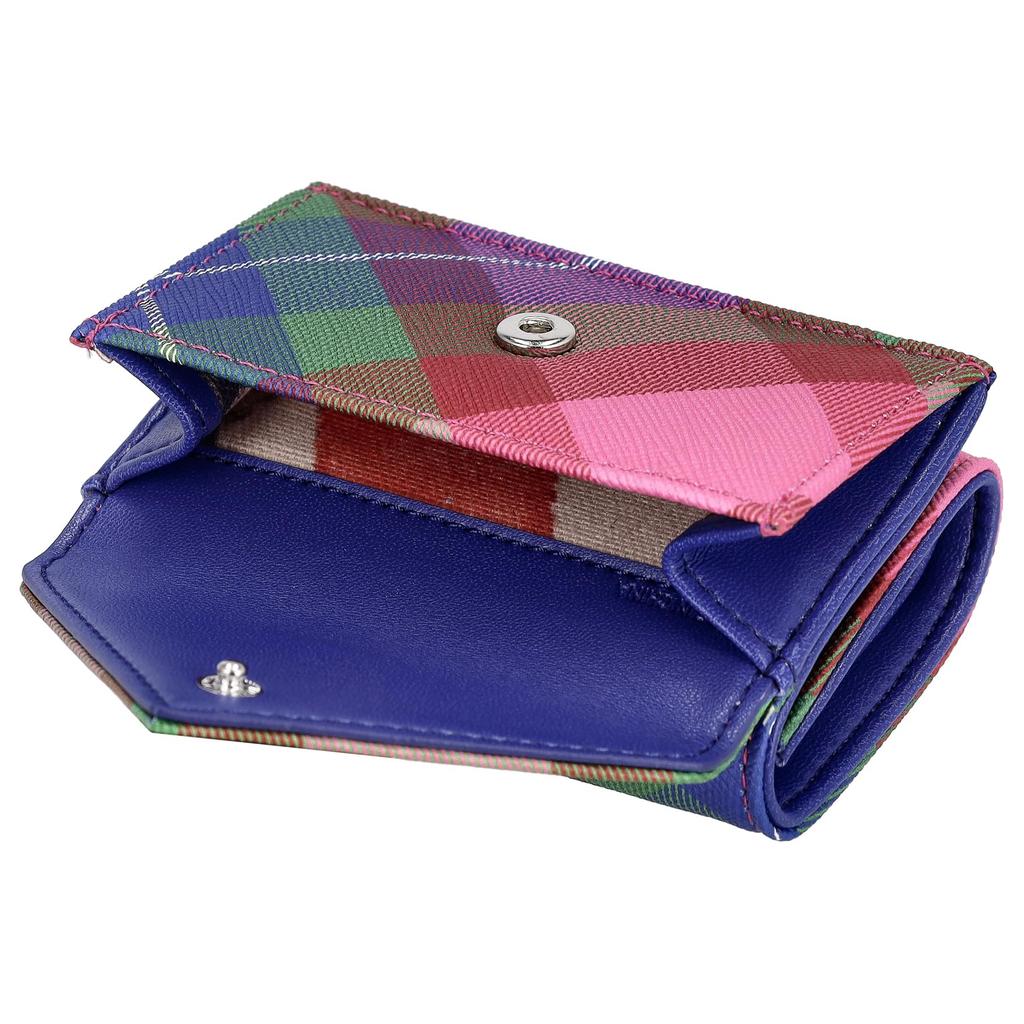 Vivienne Westwood SAFFIANO PRINTED CANDY TARTAN Wallet Tri-fold (5115002FW) Women's [Used]