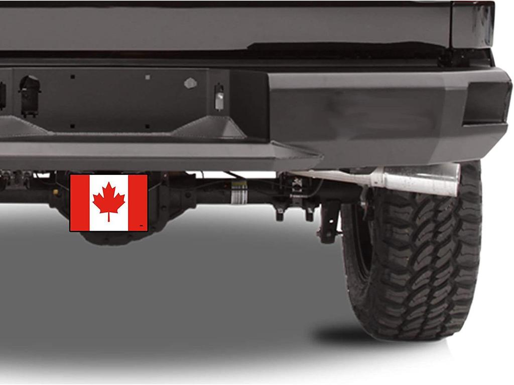 Canadian Maple Leaf Flag Trailer Hitch Cover - Plastic Square Plug