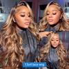 European & American Fashion: Highlighted Long Curly Lace Front Wig with Big Wave Style
