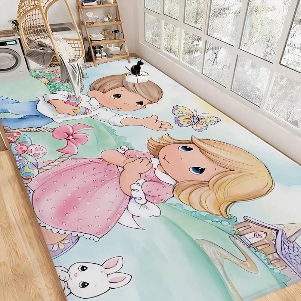 Precious Moments Cute Door Mat Kids Room Bedroom Decoration Balcony Anti-Slip Doormat Living Room Doormat Area Rug