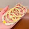 5PCS Colorful large circle children's rubber bands do not harm hair, girl headbands, Korean baby hair accessories, hair rings