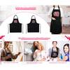 1pc Nails Polish Printing Beauty Kitchen Women Apron Household Cleaning Pinafore Salon Home Cooking Baking Manicure Work Clothes