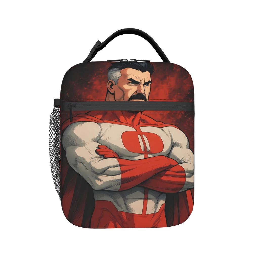 Invincible Lunch Bag For Men Atom Eve Graphic Lunch Box Funny Outdoor Picnic Cooler Bag Portable Oxford Thermal Lunch Bags