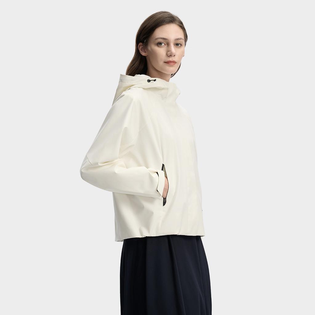 Fila White Fashionable Personality Simple Classic Retro Sports Casual Versatile Comfortable Hooded Loose Woven Jacket Women Jackets F11W613701FIV
