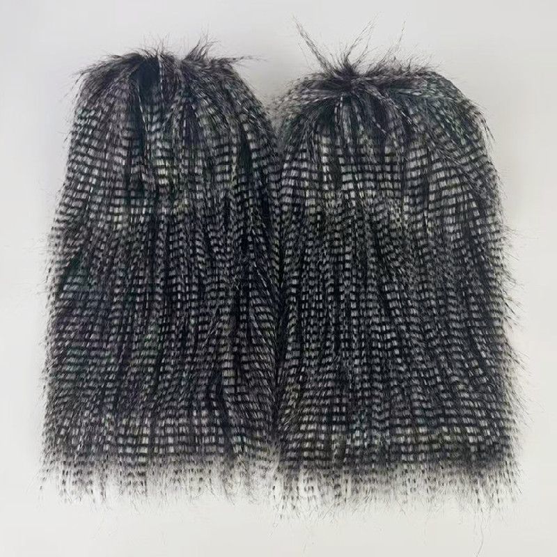 Retro Modern Brown Fur Shoe Covers Imitation Fur Boots Socks Millennial Style Hot Girl Leg Covers Autumn and Winter