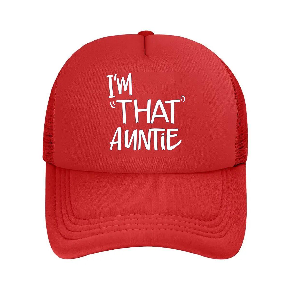 Im That Auntie Funny Mesh Baseball Cap Hip Hop Adjustable