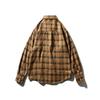 American Retro Brushed Plaid Shirt Men's Long-Sleeved Spring and Autumn Jacket Foreign Trade Men's Casual Inner Layering Shirt
