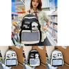Classroom Backpack Lightweight Nylon With Letter Print And Transparent Layer Design For Teen Use