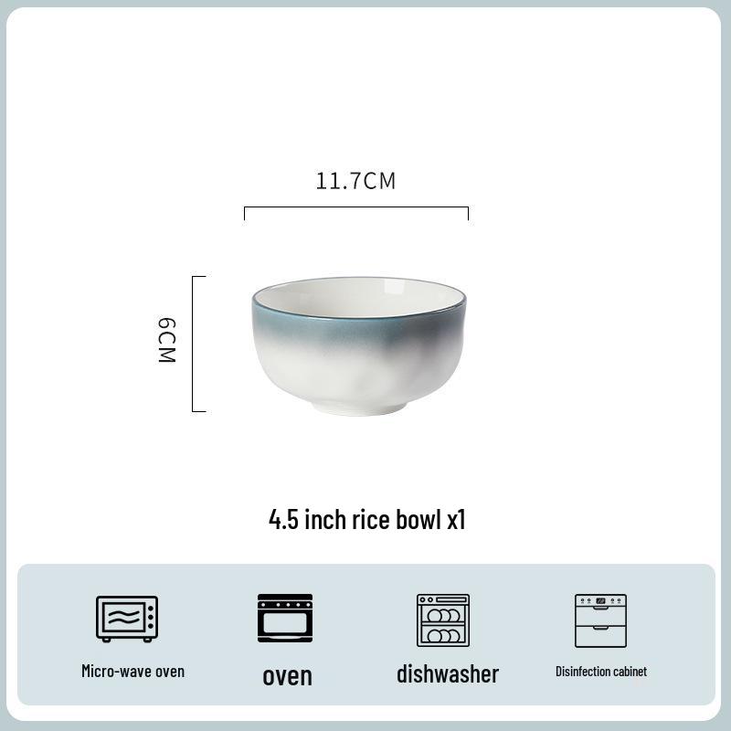 Verdicktes Anti-Verbrühungs-Keramik-Geschirrset mit Schüsseln und Tellern