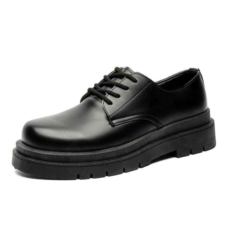 

Модные кожаные туфли на толстой подошве для мужчин, роскошные оксфорды, деловые, формальные, офисные, мужские туфли для платья, мужские свадебные туфли, универсальные классические туфли на плоской подошве 44 чёрный