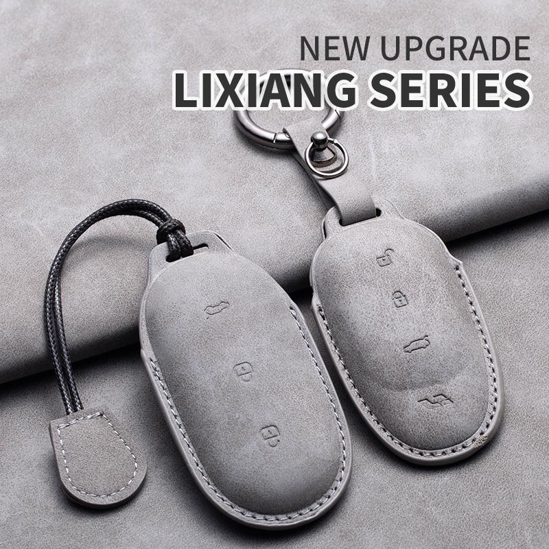 Sheepskin Car Key Case for LEADING IDEAL Lixiang L7 L8 L9 ONE 2025 2025 Li Auto Smart Remote Cover Keychain Shell Accessories