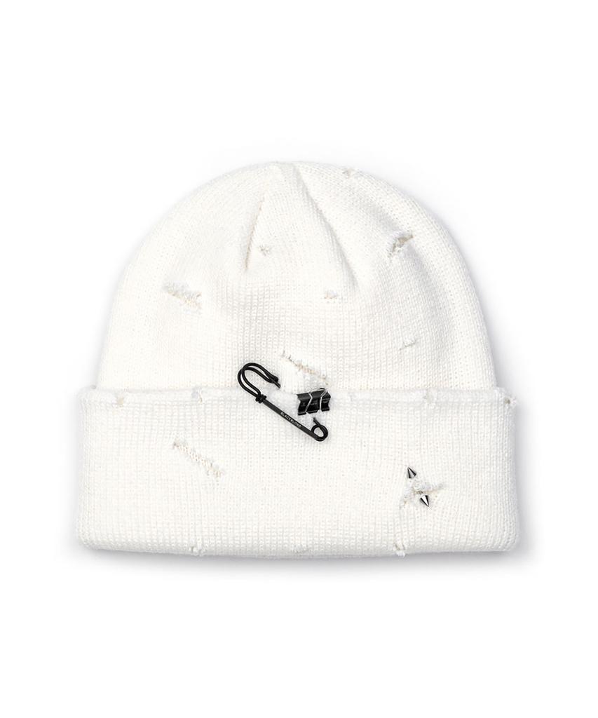 BLACKBLOND Vividi Lip Piercing Custom Beanie (White)