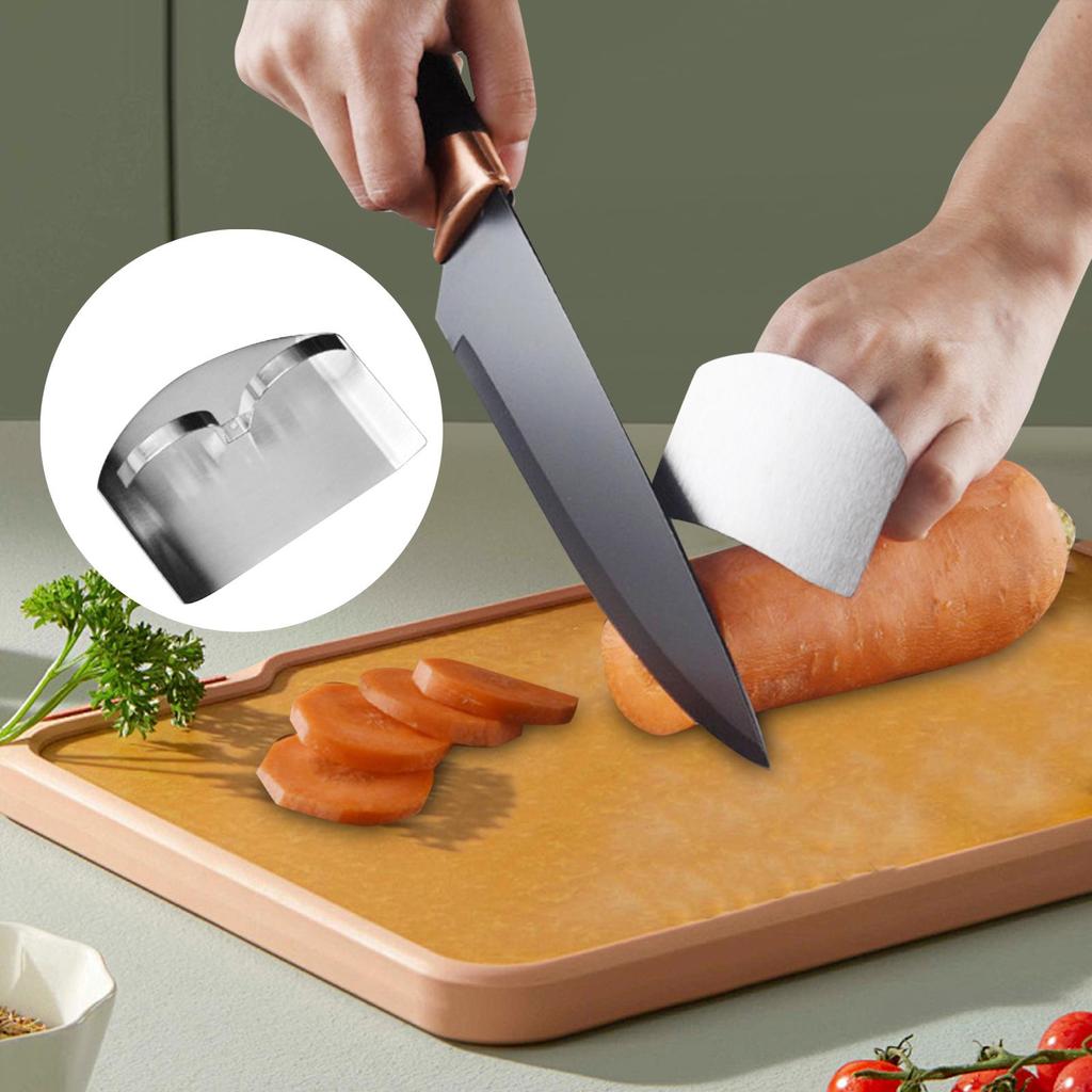 2Pcs Cut Slice Safe Guard Knife Cutting Finger Protectors Vegetables Multiuse Sturdy Lightweight Finger Guards for Cutting