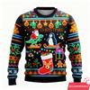 New Ugly Christmas For Men Clothing 2026 Funny Fake Neon Lights Xmas Light Ugly Sweatshirt Party Hip Hop Unisex Tops