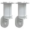 VidaXL Appliques murales d'extérieur et capteurs 2pcs acier inoxydable, éclairage mural d'extérieur, lampe murale de jardin, 4006287