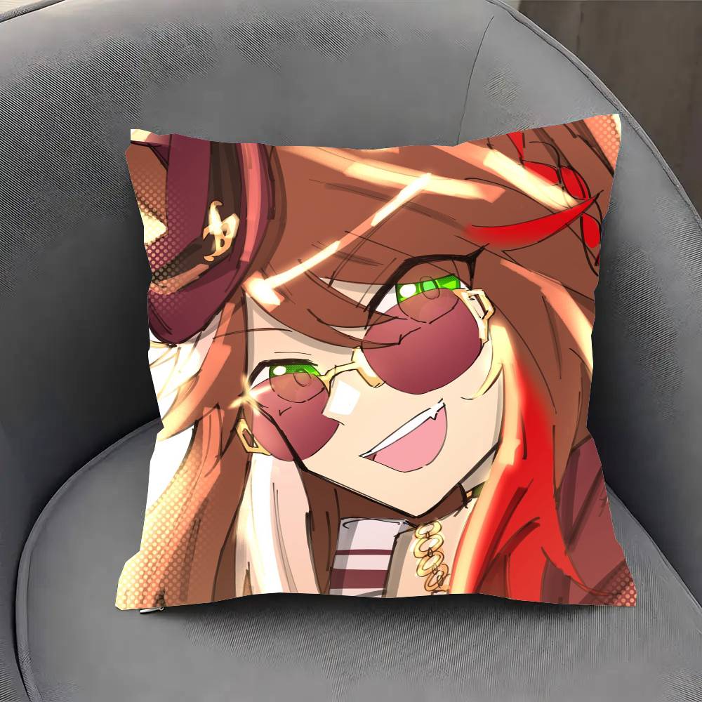 Forever Young Anime Uumamusume Pillow Case Fashion Square Pillowcase Bedroom Sofa Room Ins Decoration Leisure
