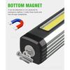 Wiederaufladbare Superhelle LED-Taschenlampe Eingebaute Batterie Magnetisch 90° Drehbarer Kopf Faltbar für Autoreparatur Camping Arbeitslicht