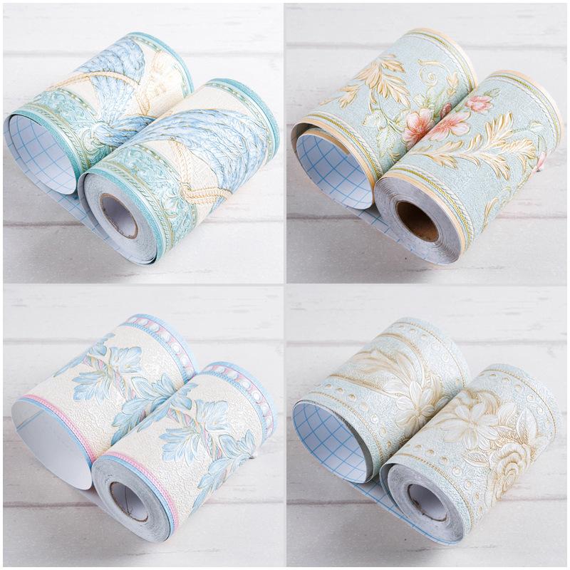 5 Meter PVC Self-Adhesive Border Pattern Sticker Wall Skirting Waistline Decor Waterproof Kitchen Bathroom Tile Wall Decals