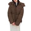 Ladies' Fashionable Solid Color Long Sleeved Loose Warm Hooded Jacket