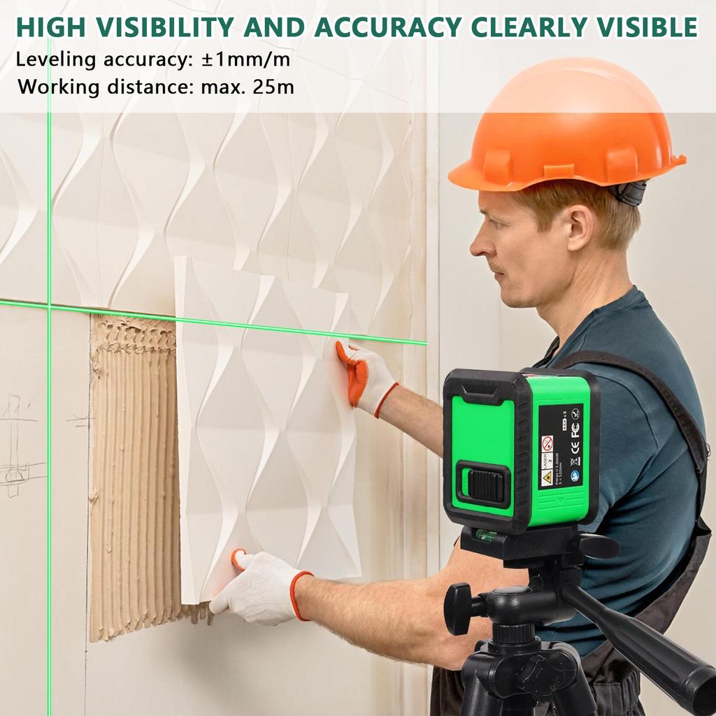 Hongsheng Green Laser Cross Line Level: Mini, High Precision, Strong Light