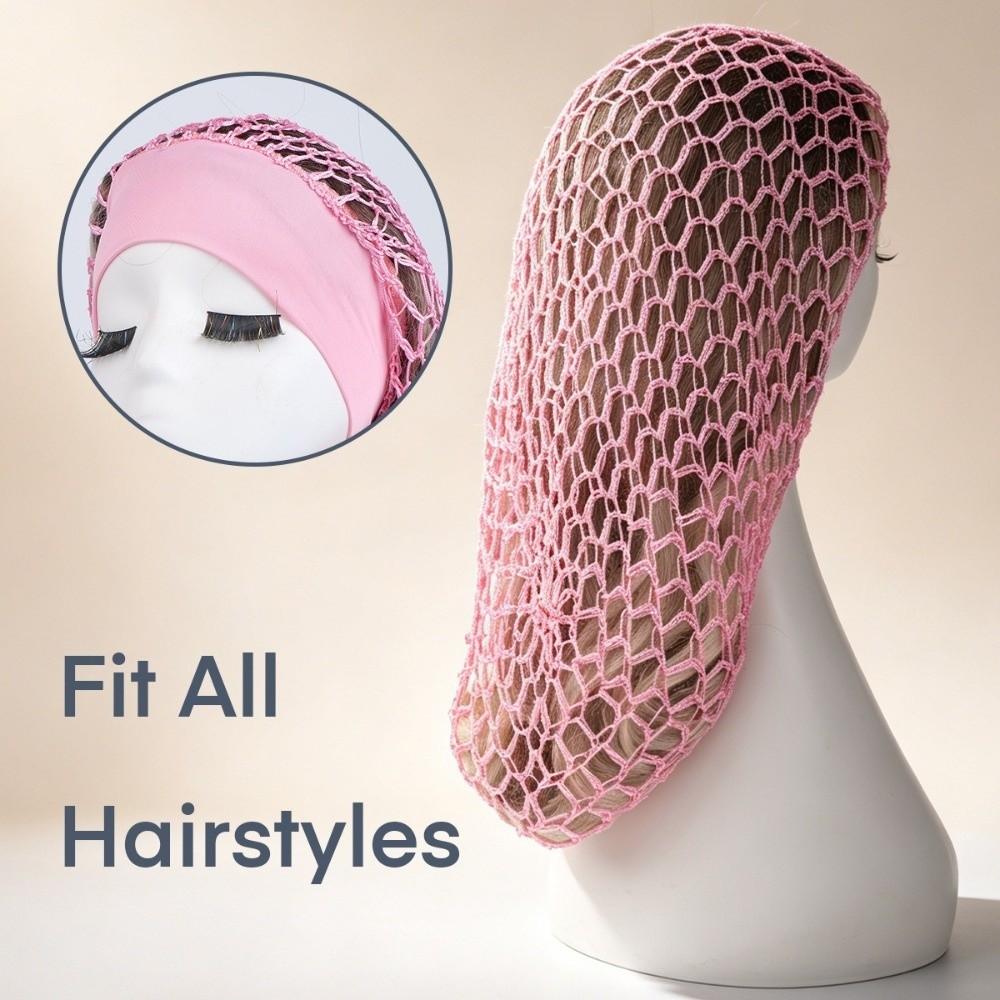 Wide-Brim Sleep Cap Night Headwear Women's Hair Cover Comfortable Knitted Hair Net  Sleep
