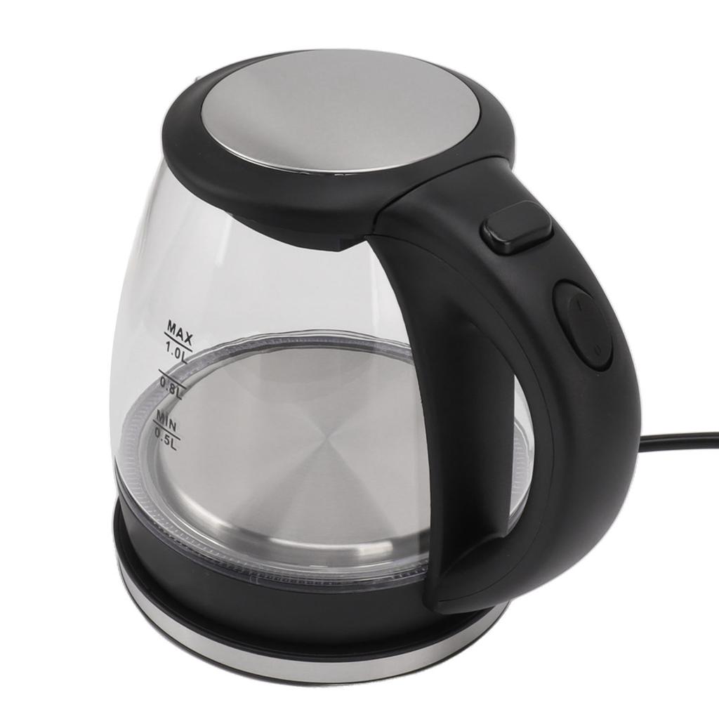 Electric Glass Kettle 2000W High Power 1L Large Capacity Automatic Power Off Blue Light Water Kettle