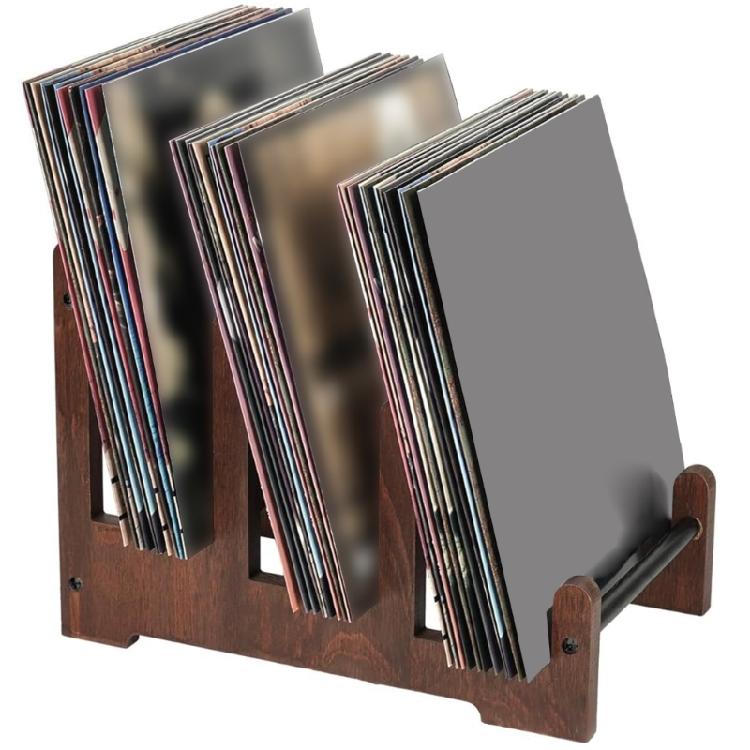 Durability Wood Vinyls Record Holder 3Tier Storage Racks for Album Ideal for Living Room or Study Easy Assembly