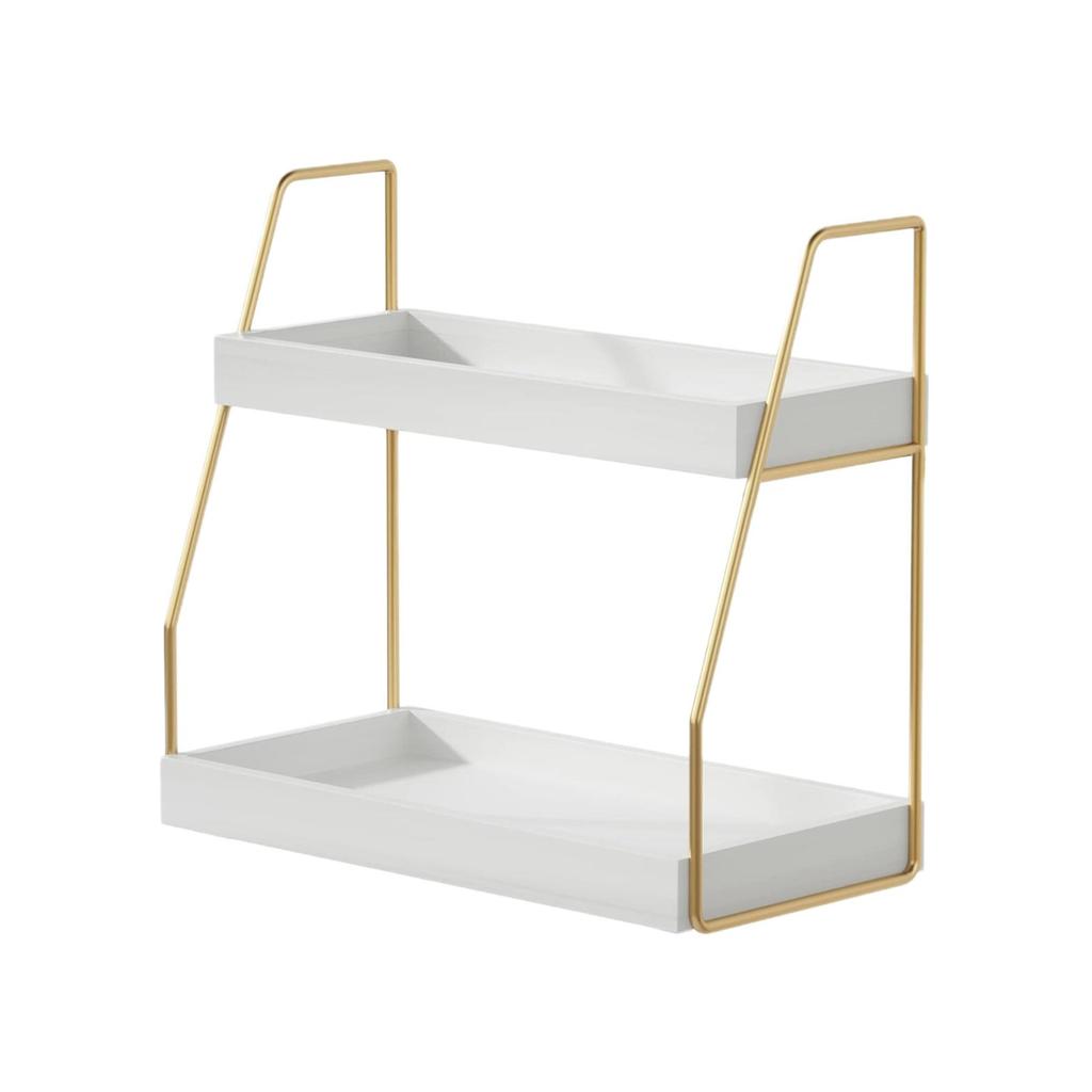 Bathroom Counter Organizer 2 Tier Decor Multipurpose Makeup Skincare Shelf Perfume for