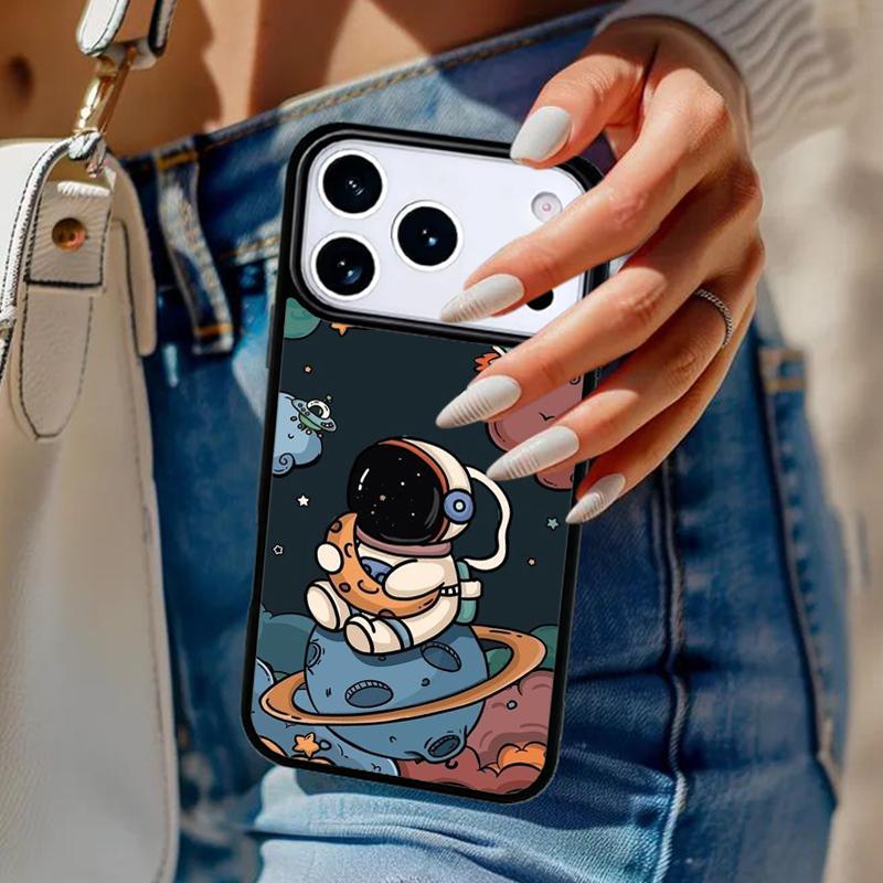 Rejoice Astronaut Phone Case For iPhone 17 Air 14 15 13 12 Max Cover For Apple 16e 11 Pro Max Plus Coque