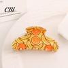 Fruit Print Hair Claw Back Head Shark Clip, Summer Claw, Large Size Shower Clip for Thick Buns And Half-Ties
