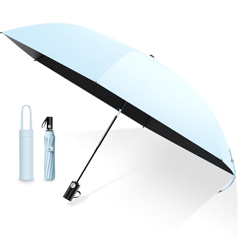 

[JIS certification] Parasol UV cut 100% light shielding Folding parasol [2024 industry first! [Safety automatic opening/closing] Blozey folding