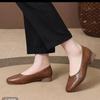 New single shoes soft sole soft surface retro style comfortable versatile women's shoes shallow mouth bean shoes mother shoes