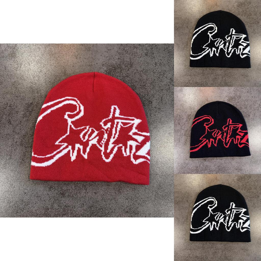 Knit Hat For Men Women With Letter Embroidery Warm Winter Fashion Accessory